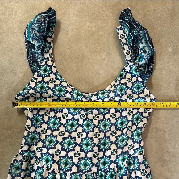 Lucky Brand Blue and Green Patterned Maxi Dress. XL. New without tag - Picture 4 of 15